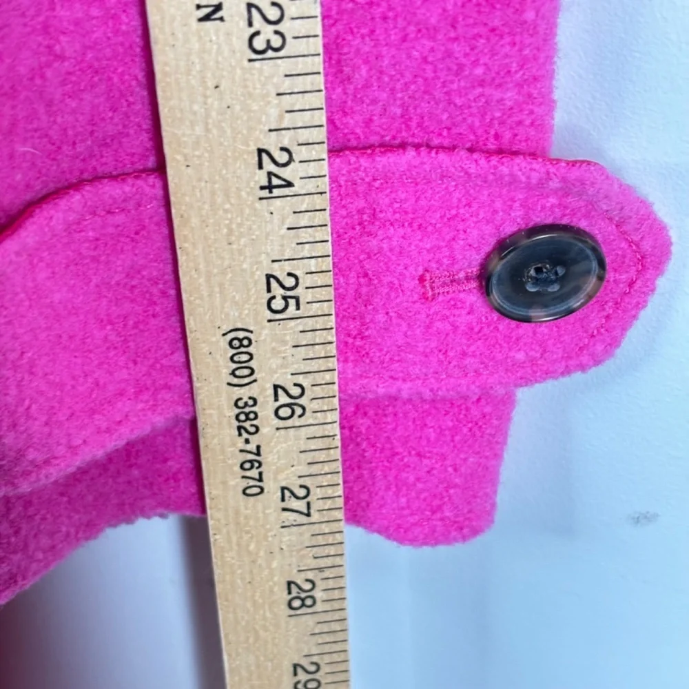 JCrew Daphne Lady Coat Italian Boiled Wool 8 TALL Pink Manifattura di Carmignano - Picture 10 of 11